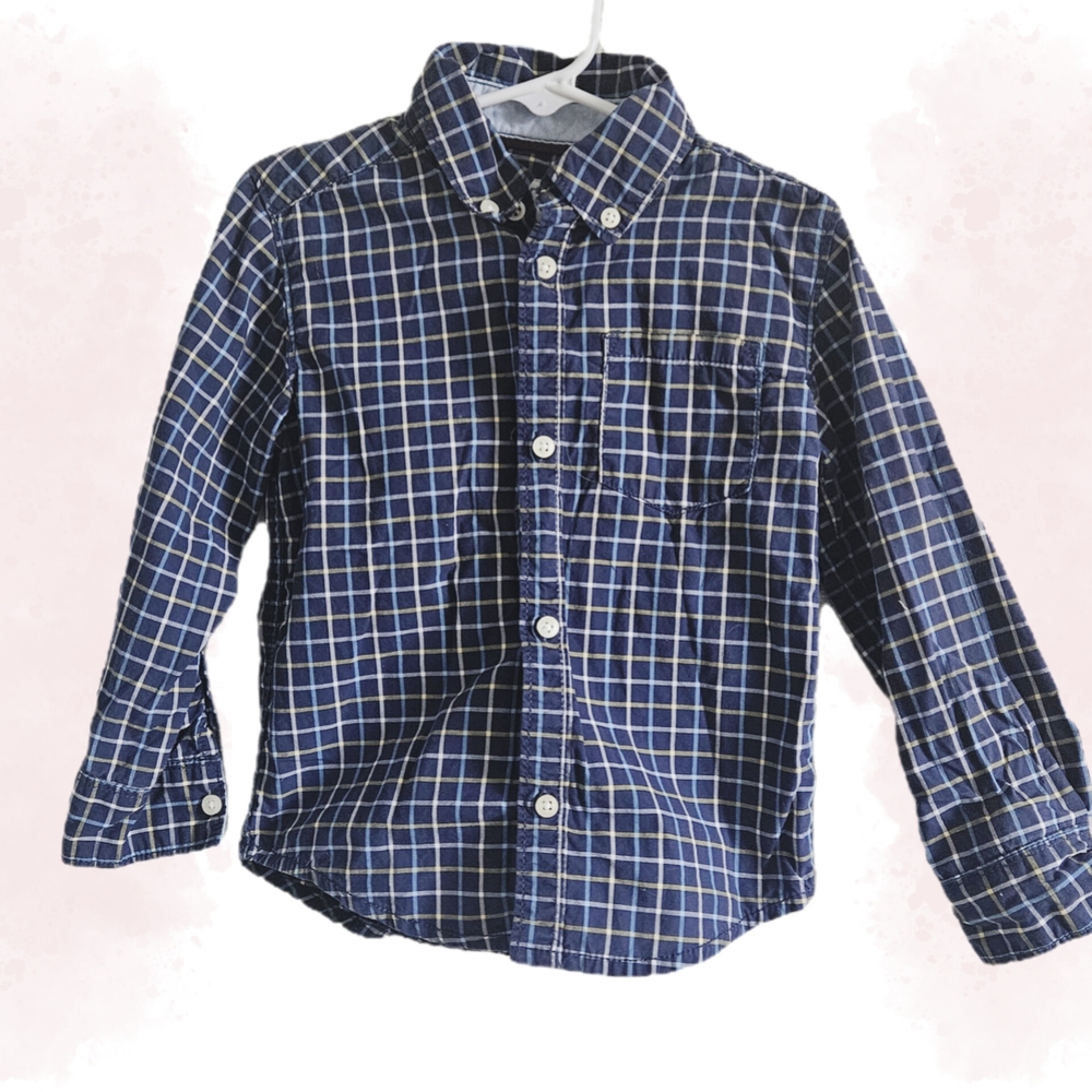 Carter's Blue Checkered Button-Down Shirt